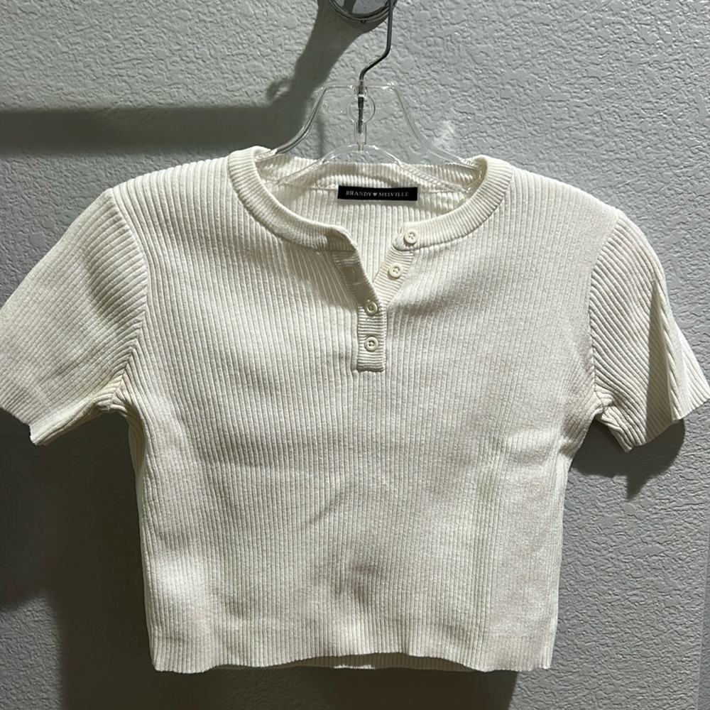 Cream buttoned Top